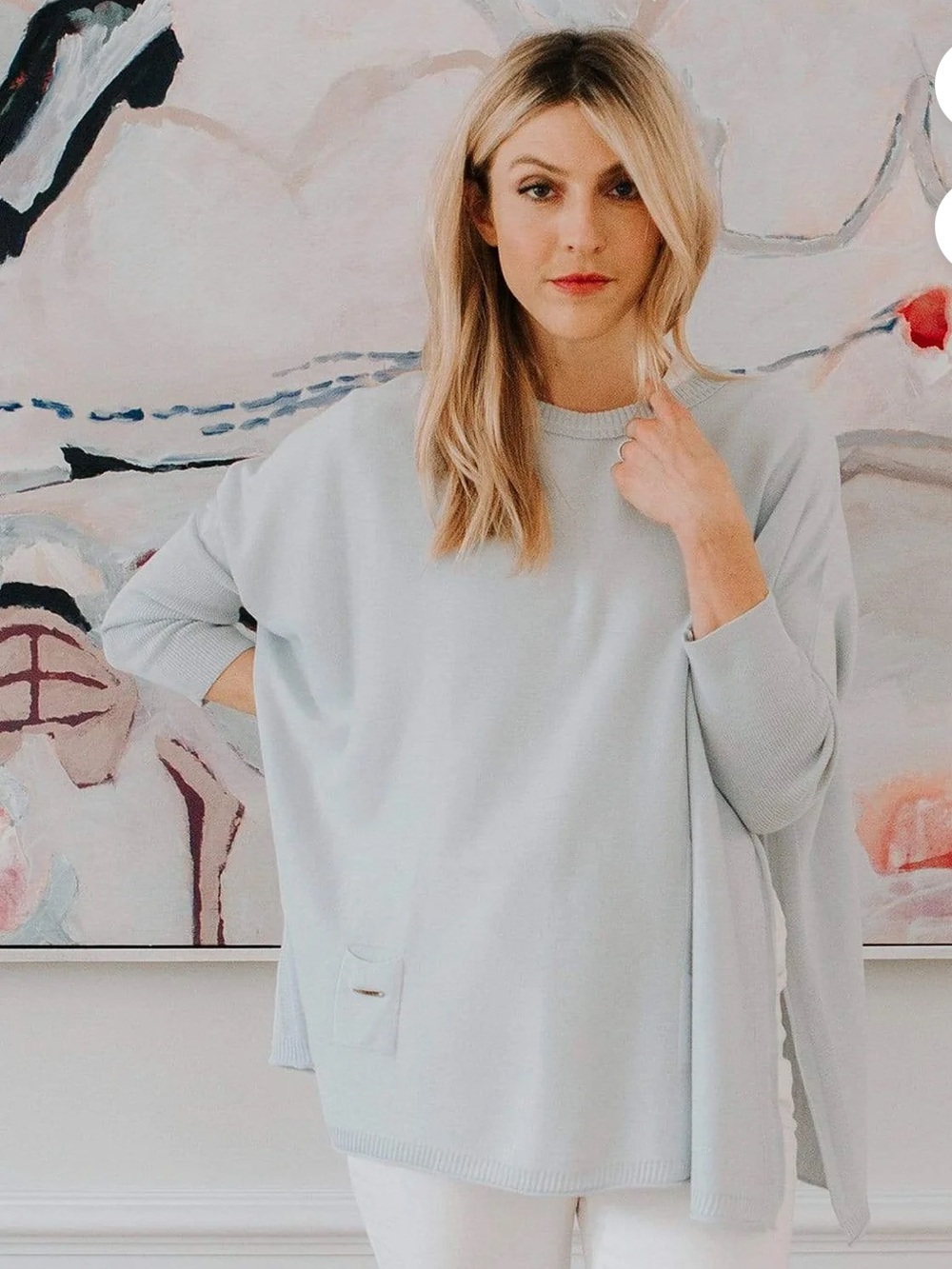 MERSEA THE CATALINA TRAVEL SWEATER SKY —one size fits most